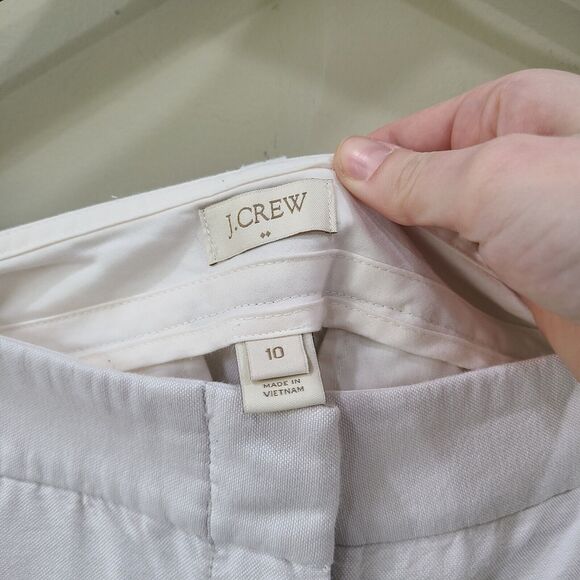 J. Crew Womens Woven Short Ivory Size 10 Neutral Lightweight Summer Classic - Picture 3 of 8